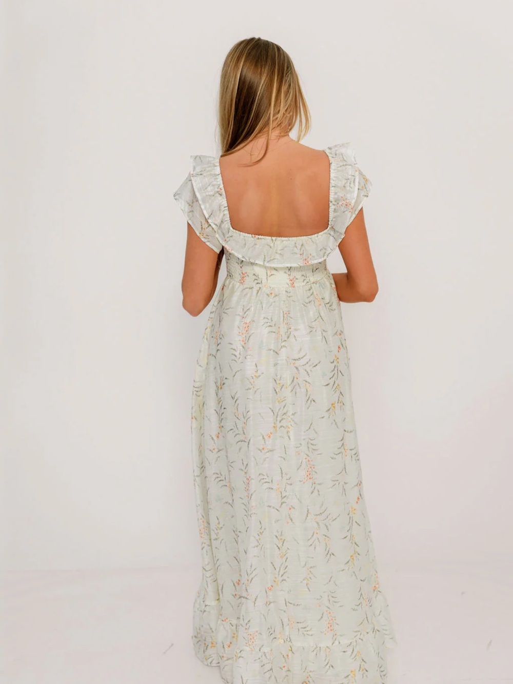 Worth Collective Deidra Maxi Dress in Cream - Bump Friendly - Picture 3 of 3